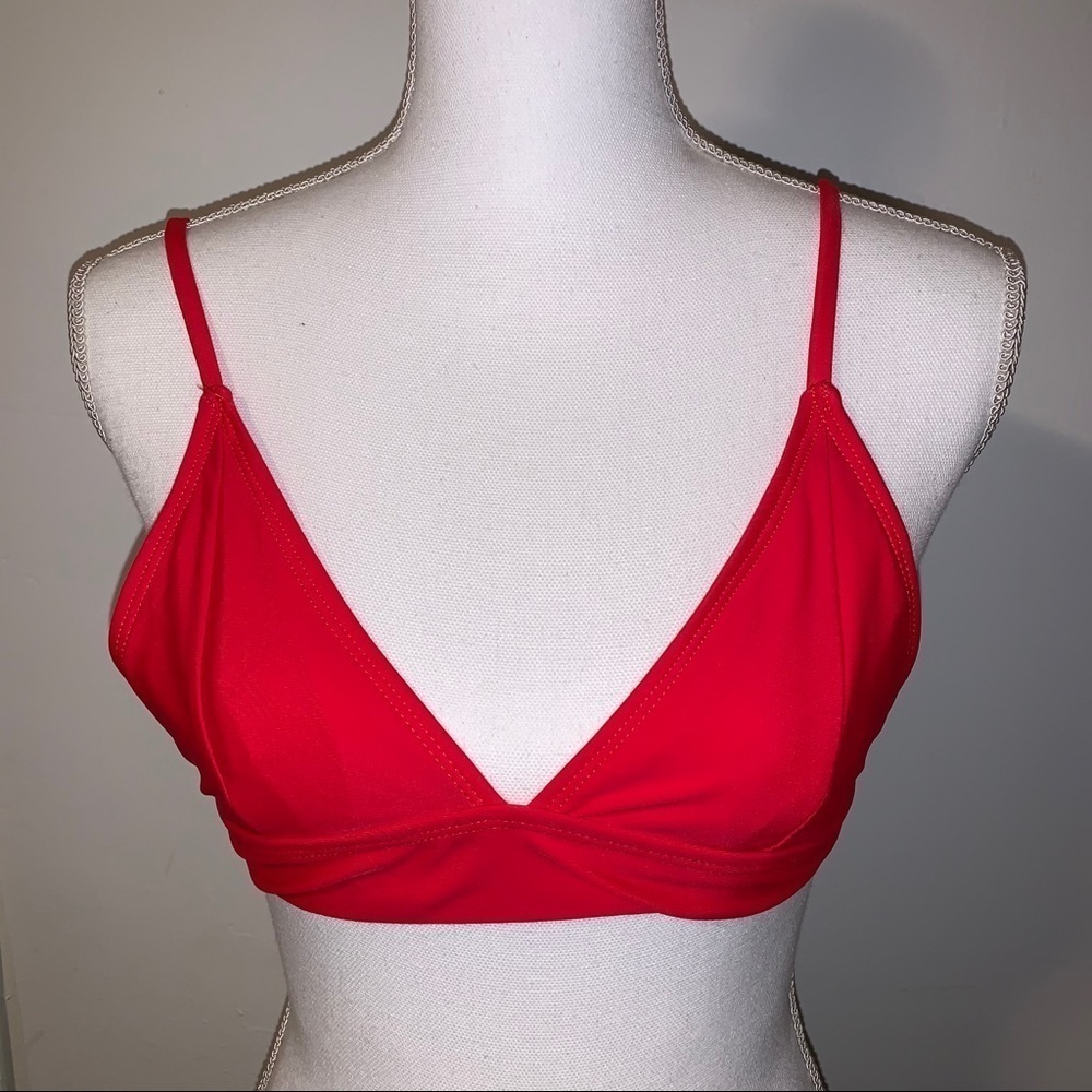 Zaful Bikini Top, Red, sz M/6